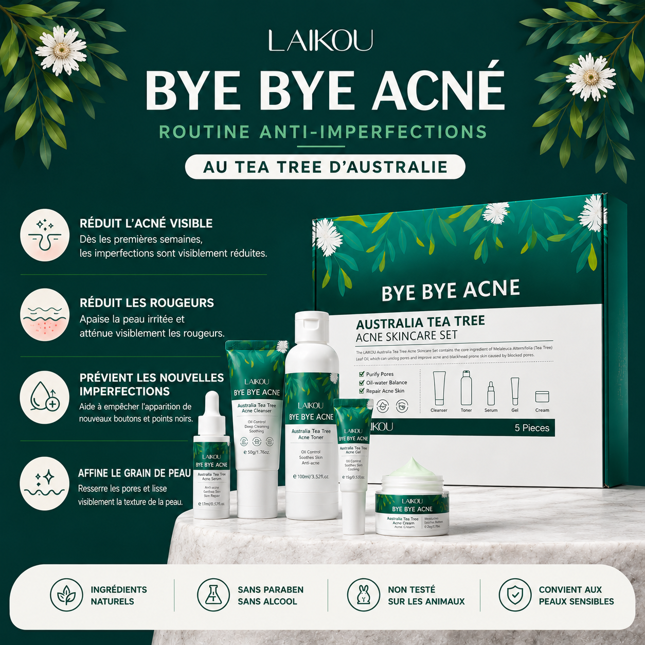 Kit LAIKOU bye bye acné